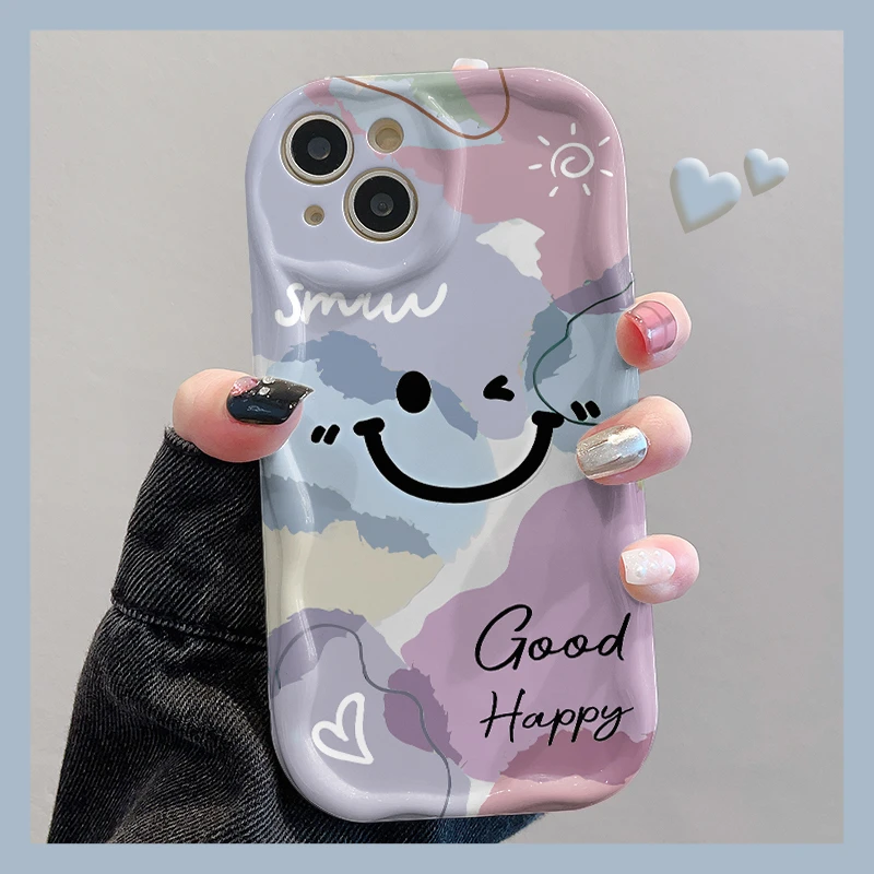 眨眼笑脸苹果15promax/14/13/12Pro华为OPPO荣耀VIVO手机壳小米11