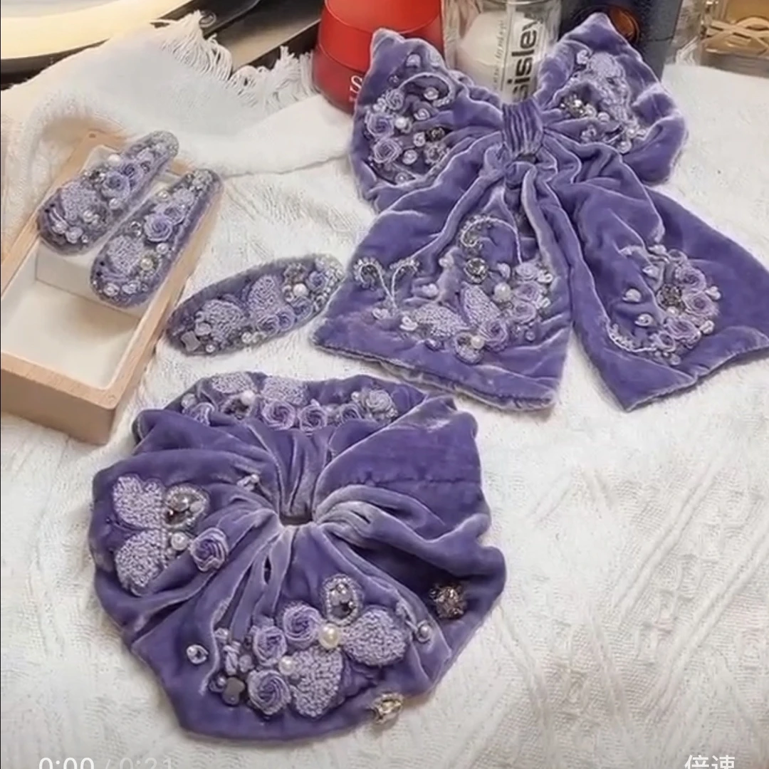 手工刺绣发夹不退换