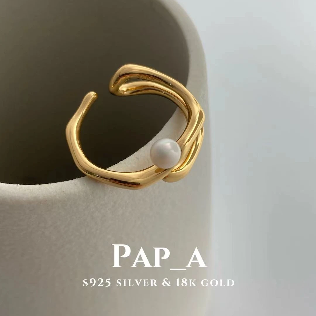 925银戒指 PAPA·简约戒指|气质小众|戒圈12～15号可调