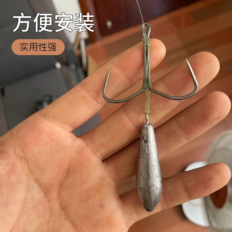 鱼牢儿吴局成品单排螺纹一体蝴蝶钩锚钩鱼钩钩