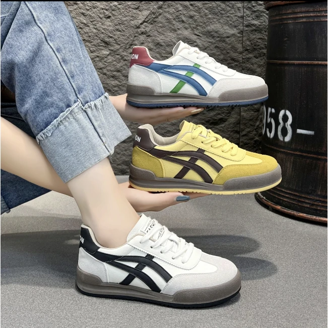 阿甘鞋女2024新款爆款时尚百搭休闲轻便舒适运动拼色德训鞋女鞋