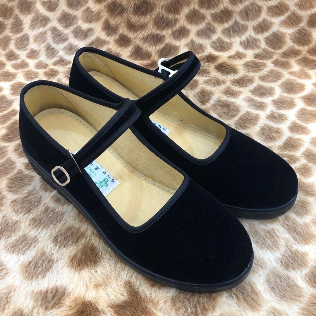 燕锦轩老北京布鞋5003女鞋加厚底工作鞋工装鞋平绒布平跟防滑耐磨