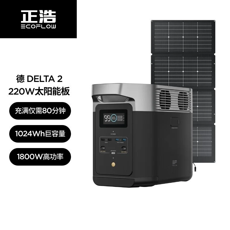 用电户外电源DELTA德2大容量便携式移动220V充电宝 户外露营 应急