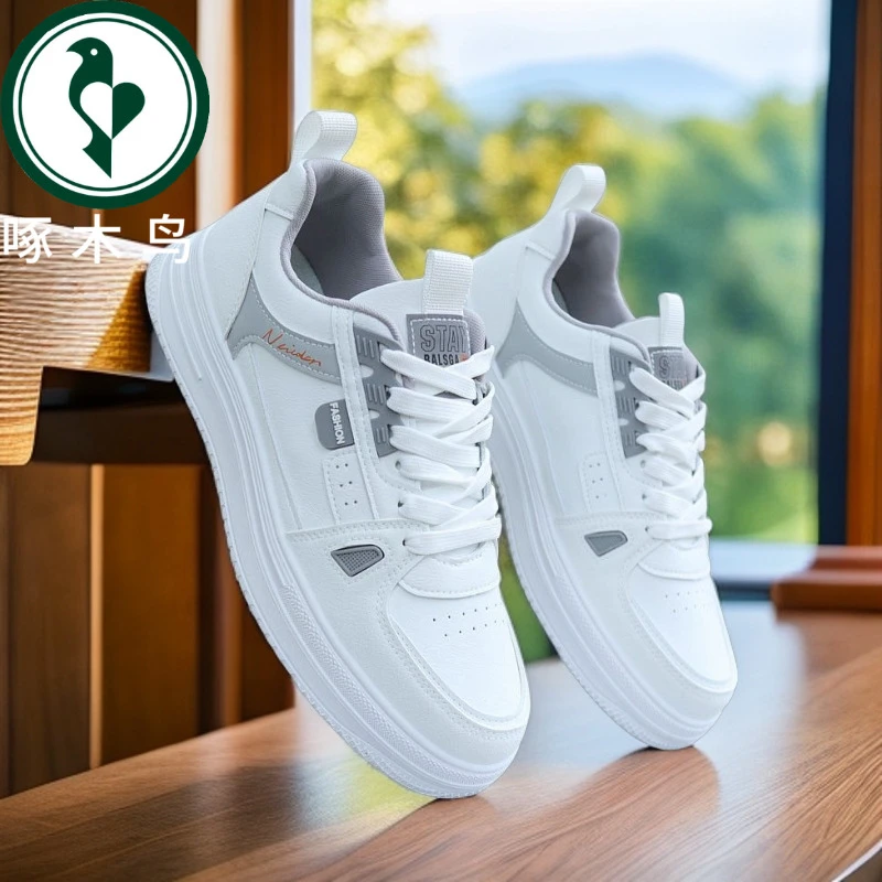 【正品】啄木鸟春季男鞋2024新款轻便百搭运动鞋软底防滑休闲跑步鞋