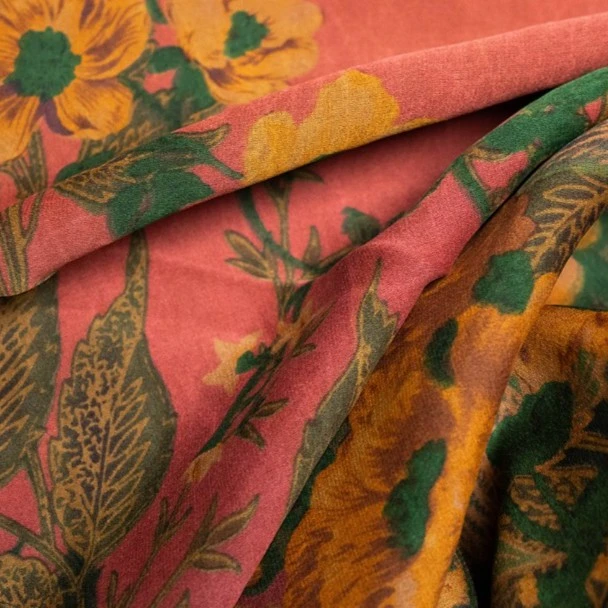 利兴祥【褪尽红纱】新款香云纱真丝桑蚕丝复古国风轻奢高档面料