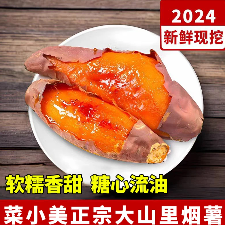 【坏果包赔】 正宗山东烟薯25号糖心红薯5斤装 2-6两大小随机发货   新鲜蜜薯番薯农家自种沙地红薯地瓜