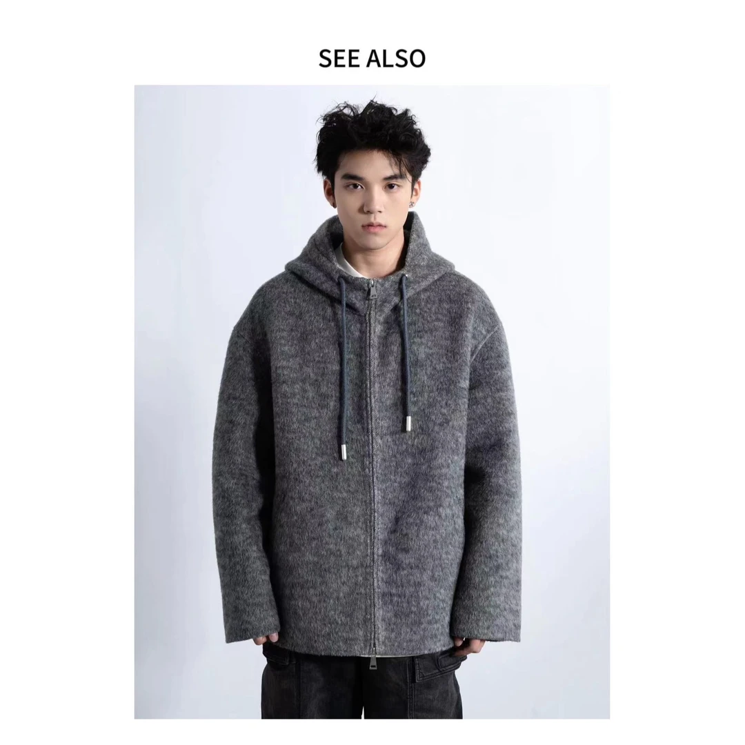 see also 高奢款 兔毛拉链连帽夹克卫衣休闲宽松百搭男女款外套