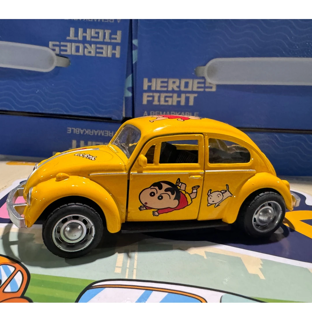 甲壳虫黄带声光玩具车科学带回力