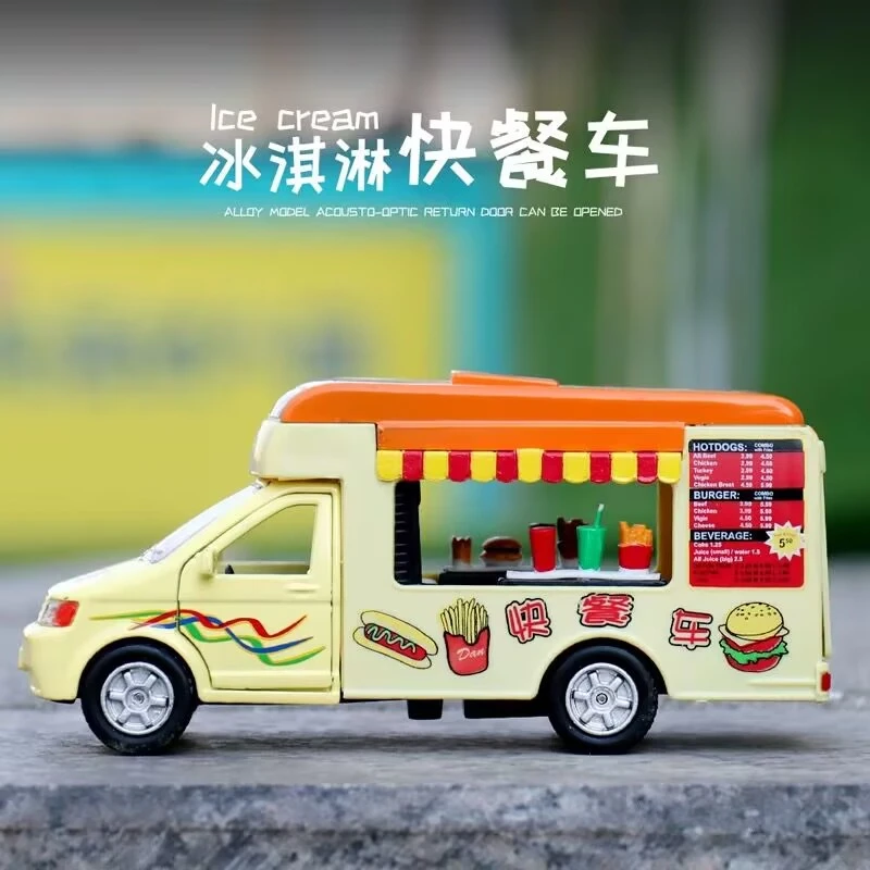 儿特爱何金科学玩具车餐车带声光回力