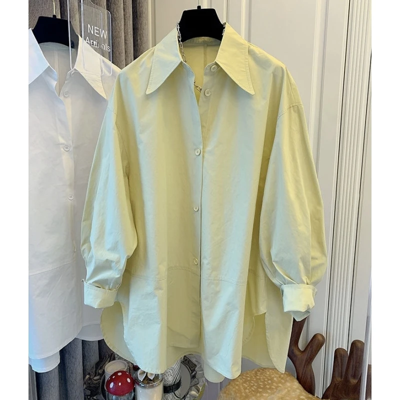 2232欧货新品大版衬衫女春季新款时尚设计感小众别致宽松上衣百搭