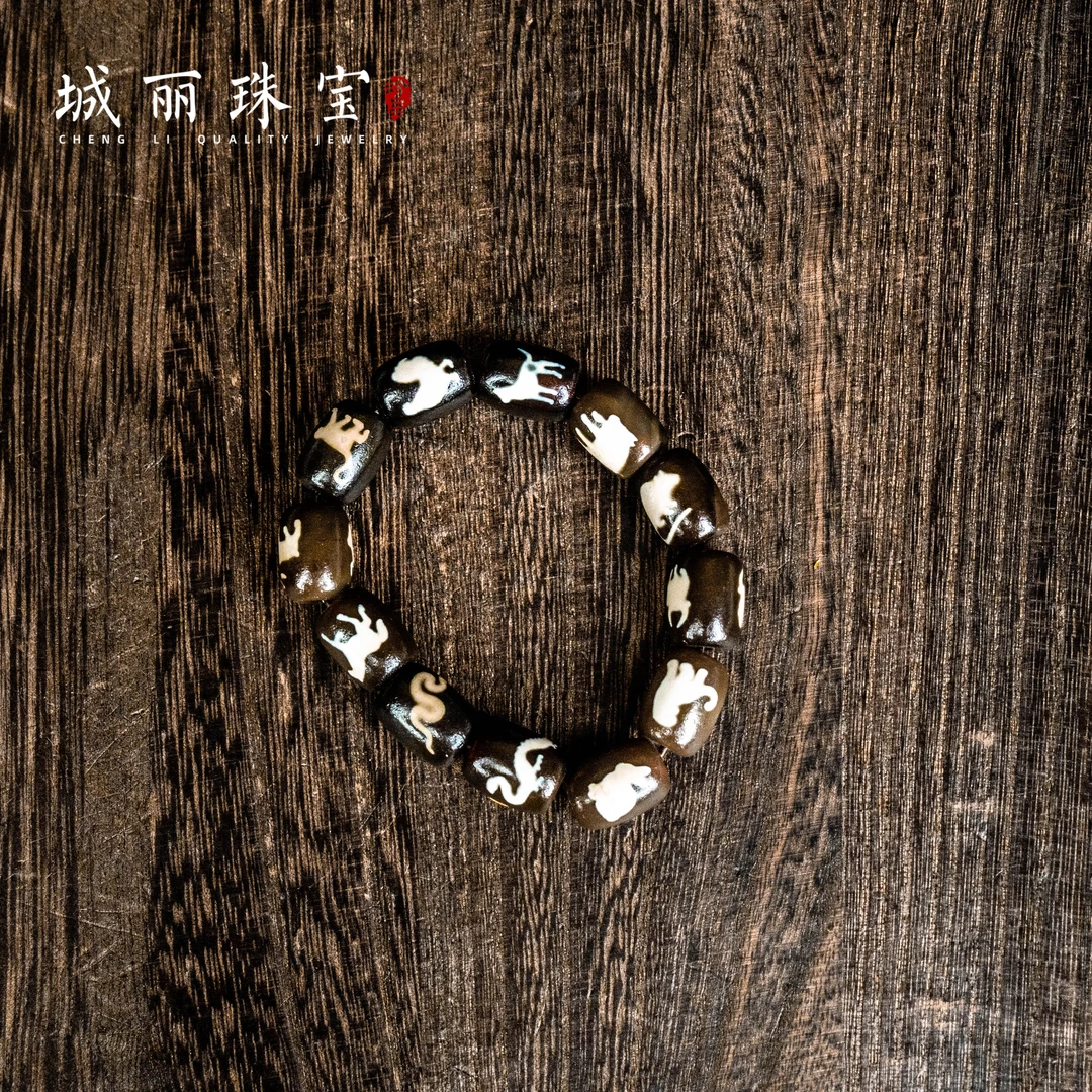 非金属皮质手链 【城丽】九紫十二生肖大转金福手串/条STZ-2710-12