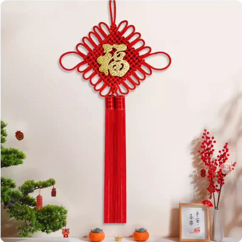 F手编中国结客厅玄关背景墙挂件手工编织高品质新婚乔迁装饰家居