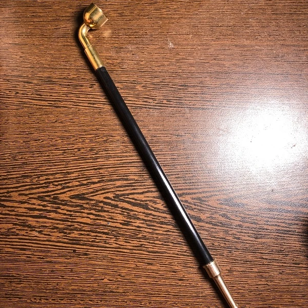 手工制作拉丝工艺纯铜烟锅乌木烟杆30CM长烟斗传统旱烟袋锅