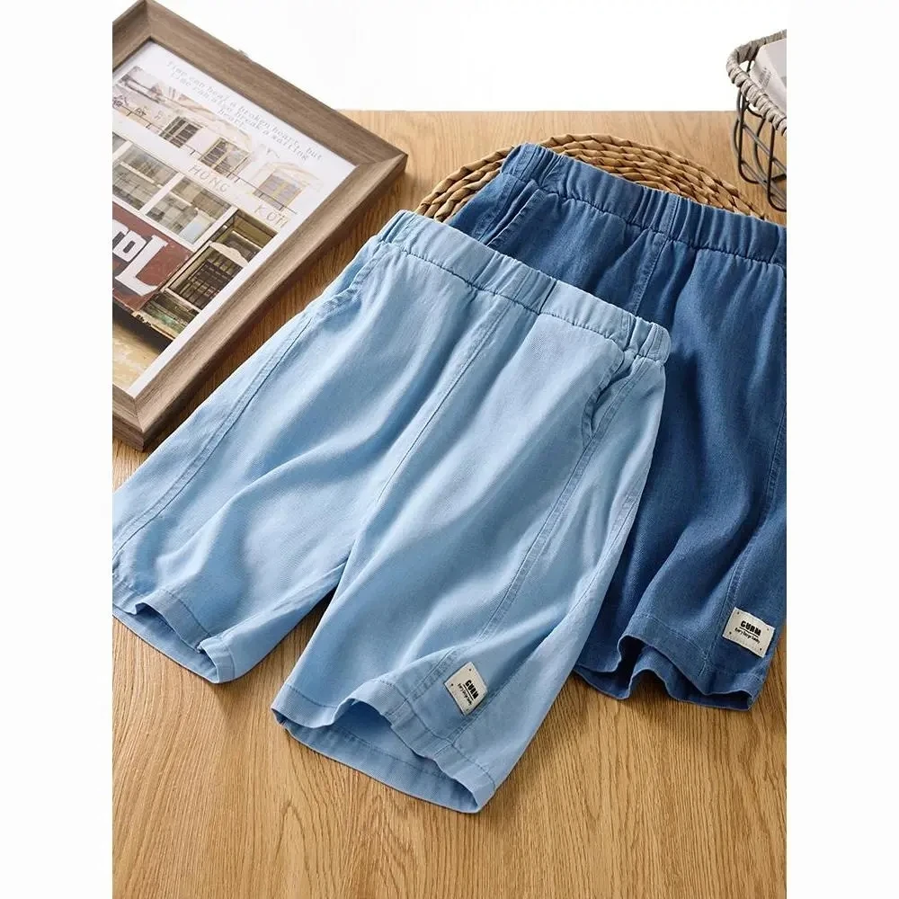 男童牛仔短裤夏季2024新款儿童天丝裤子薄款时尚中大童五分中裤潮