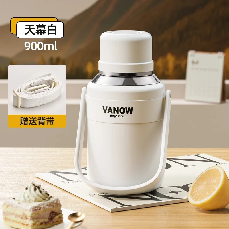 Vanow保温杯大容量女23新款婴幼儿不锈钢杯子便携学生儿童水杯