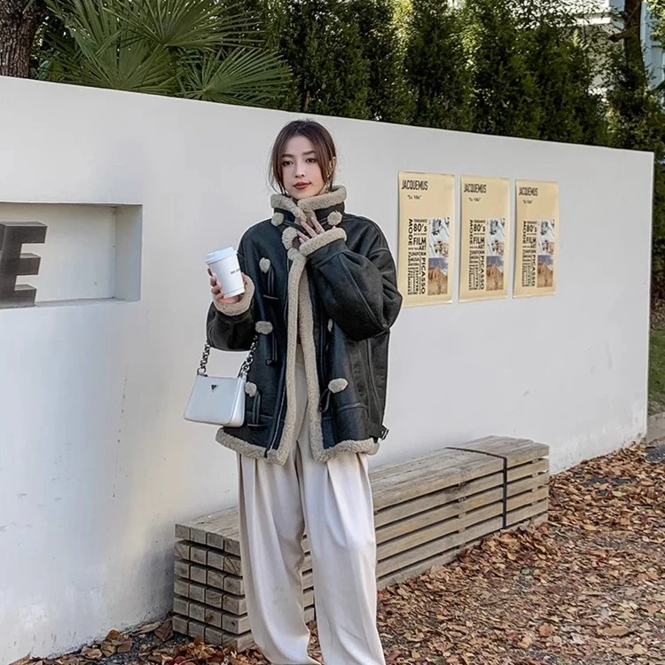 2025冬新款进口美利奴皮毛一体外套女中长款皮草大衣冬季韩版