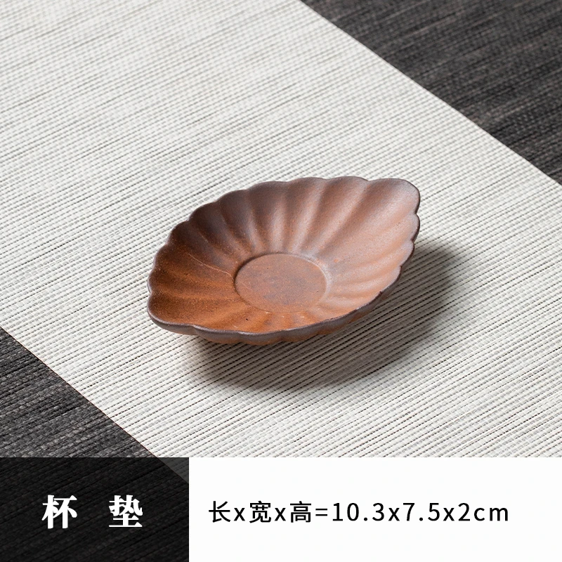 品茗阁粗陶小杯垫/复古全手工