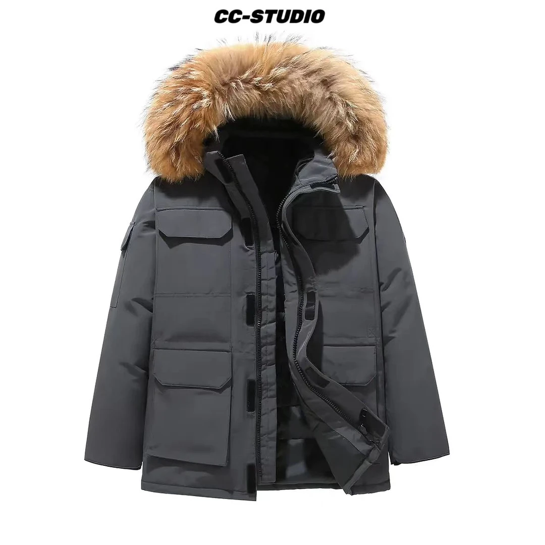 【芬兰国度】冬款时尚休闲简约带帽羽绒衣羽绒服百搭