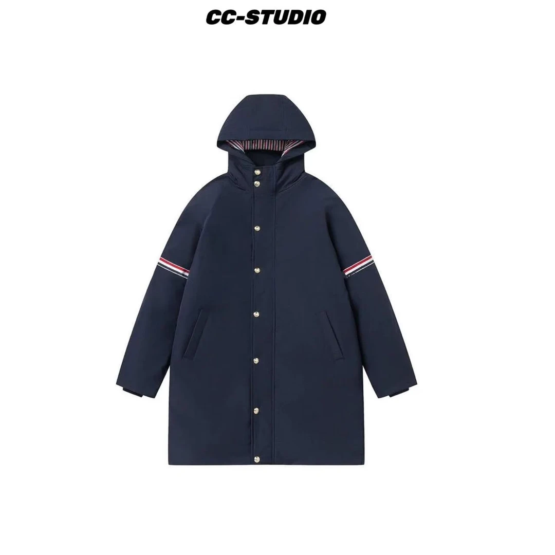 【双袖羽绒服】冬季保暖时尚百搭外套潮连帽长款秋冬拼接防风