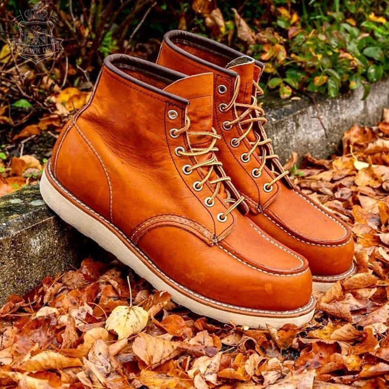 国内现货直邮redwing RED WING875红翼方头工装靴美产复古男士