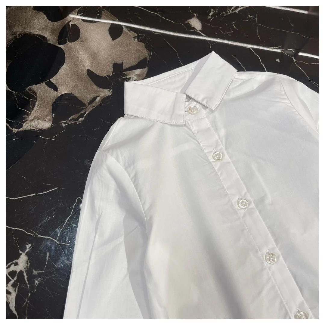 88052-98063新款春秋儿童白色衬衫