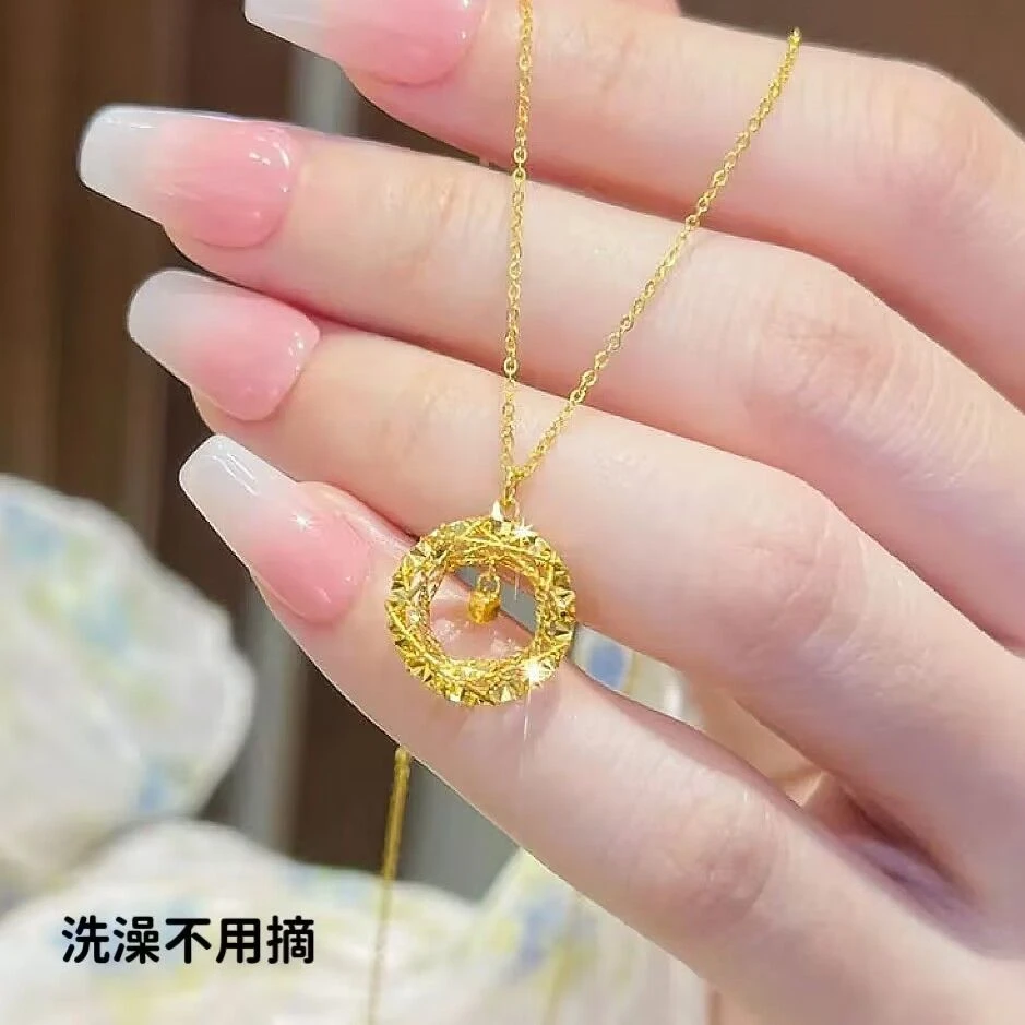 钛钢项链  莫比乌斯环织梦网项链女轻奢时尚小众气质锁骨链不掉色