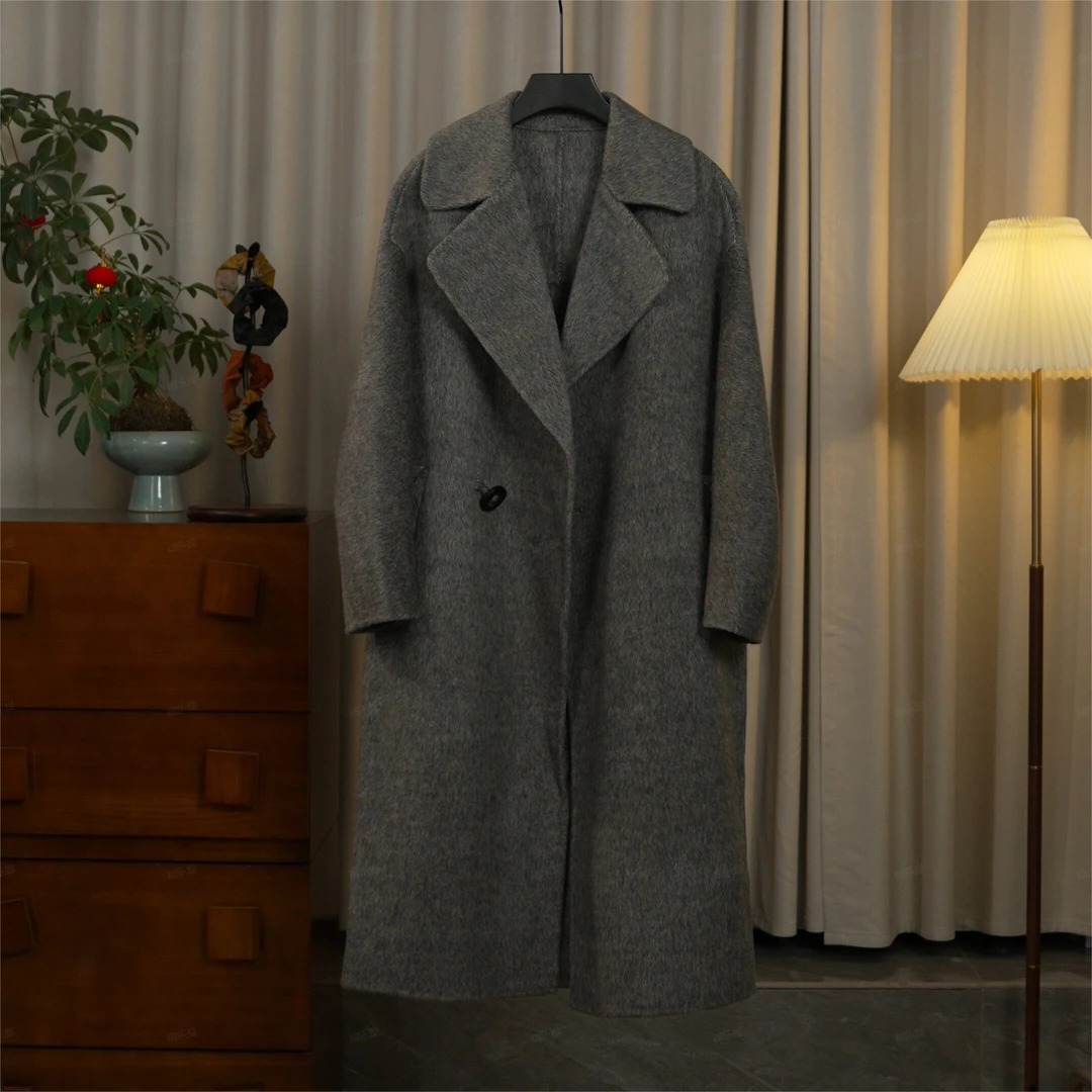 【双11】苏力羊驼绵羊毛设计感2024秋冬季新款双面羊毛外套88022