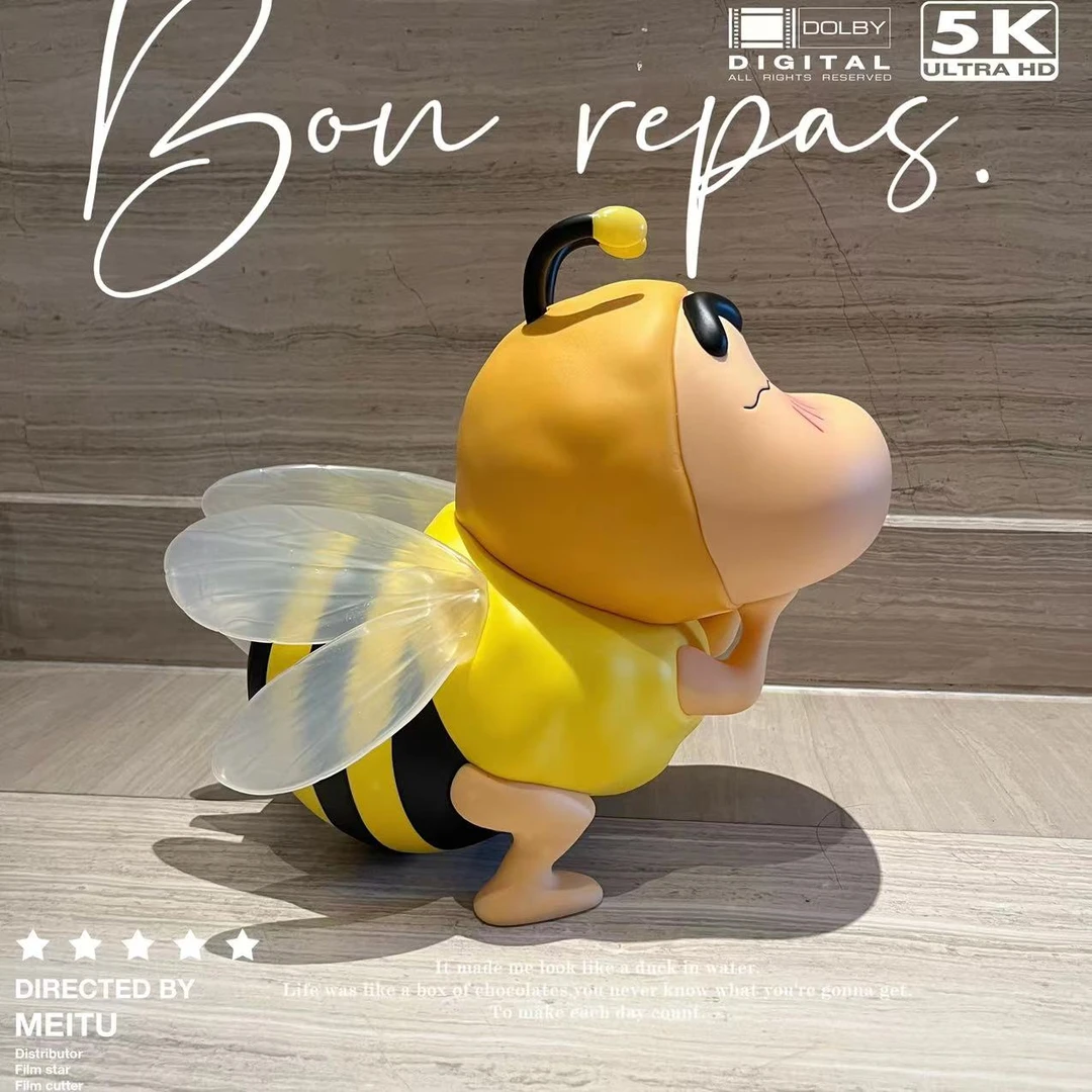 小新cos蜜蜂触角发光手办30cm手办可爱摆件礼物蜡笔小新摆件