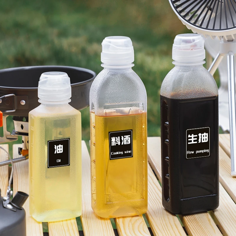 味全尖叫油壶加厚不挂油喷油壶密封防漏带盖户外油壶露营专用烧烤