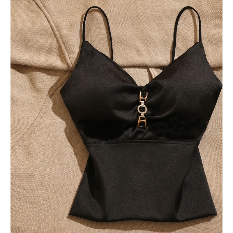 纯欲时尚洋气小吊带背心女高级感夏季短款辣妹无袖上衣内搭外穿潮