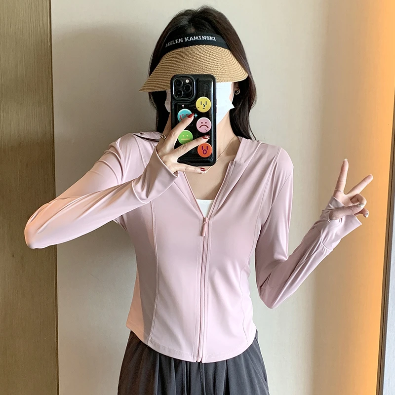 upf99+冰丝凉感防晒衣女夏季薄款防紫外线户外外套修身透气防晒服