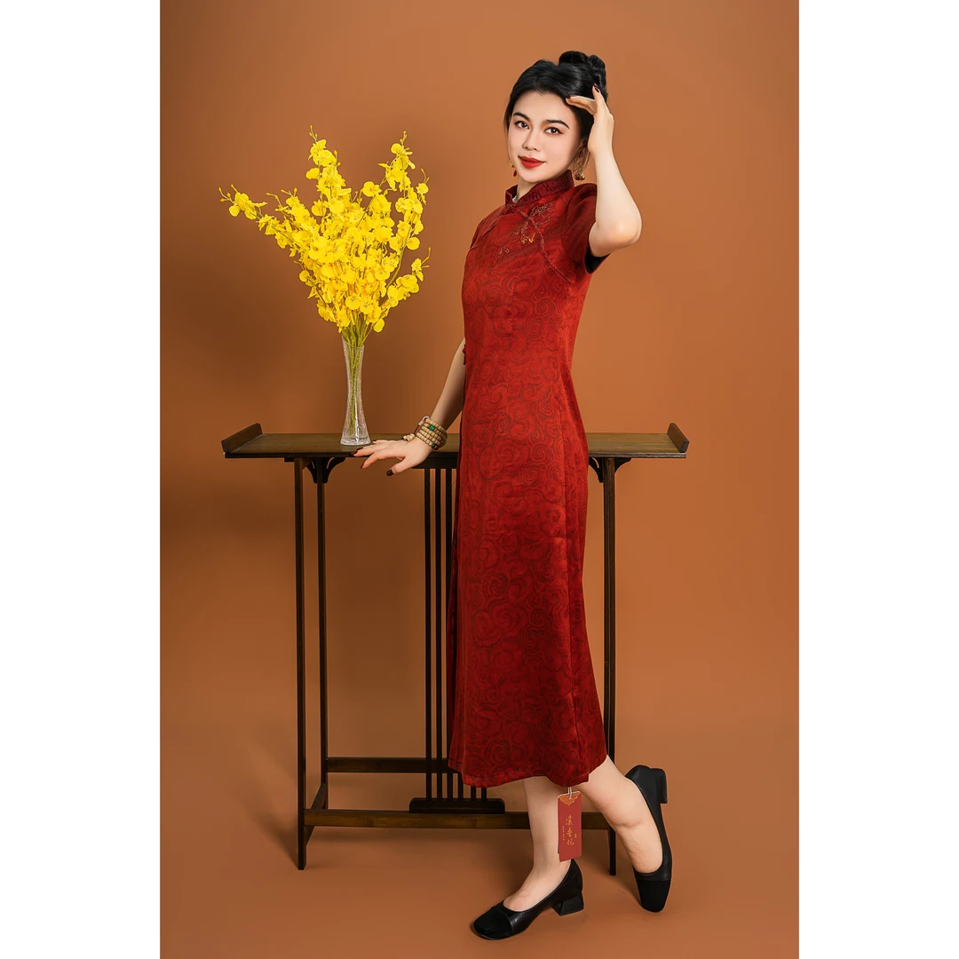 【珠联璧合】国风春夏新中式连衣裙宽松连衣中式袍子气质长裙86210