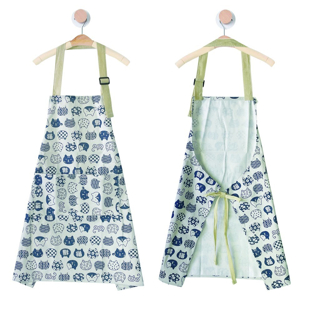 日本宫村藤日式棉麻围裙（防水款）洋气防油成人时尚