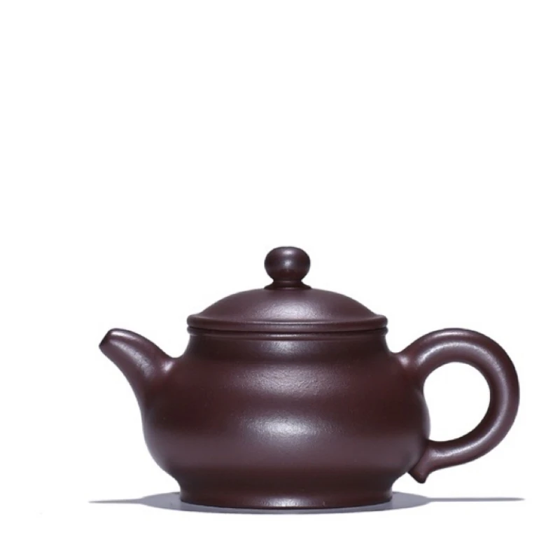 石红潘壶纯手工制作220毫升做工精细出水流畅含铁量高宜兴紫砂壶