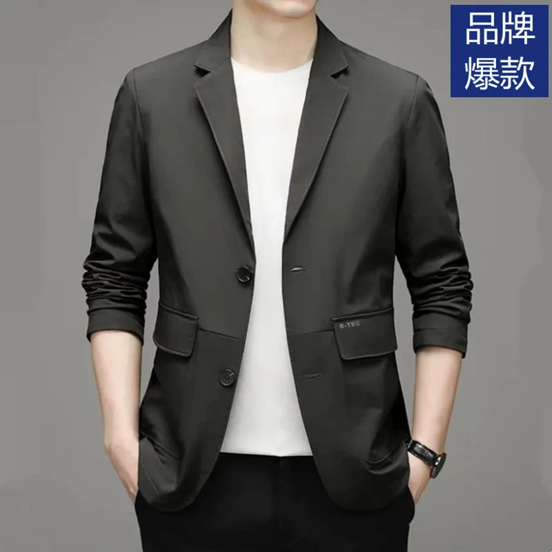 （品牌工厂直发）春夏薄款款轻奢西服男士休闲外套纯色薄款西装男装