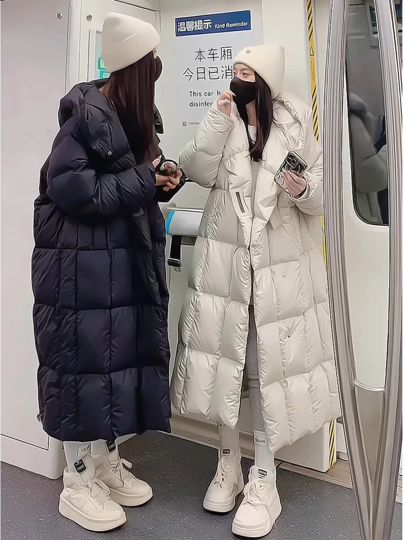 【3015】鹅绒服保暖加厚一件过冬休闲百搭宽松长款外套女款YUAN