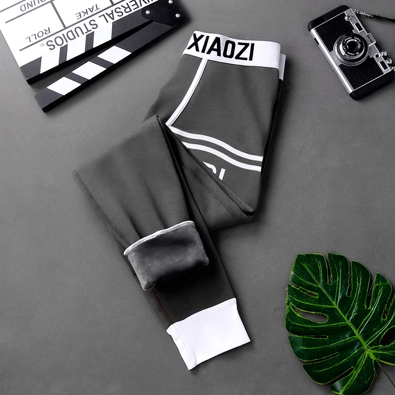 秋冬季加绒加厚保暖裤男士秋裤潮男棉质裤线裤青年打底裤男生衬裤