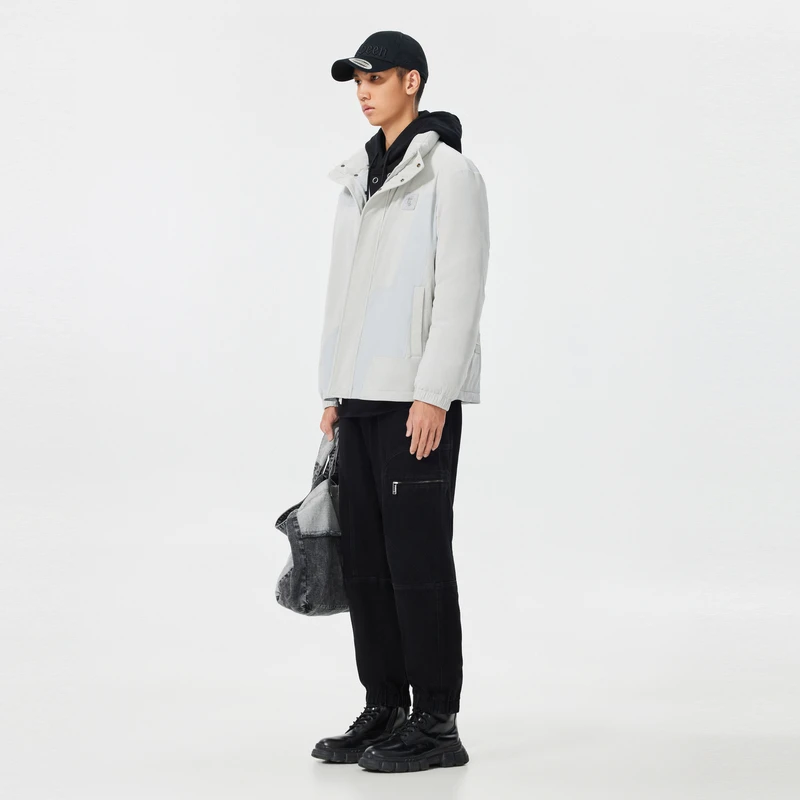 商场同款卡宾男装潮流撞色羽绒服22秋冬新款外套保暖3224141079