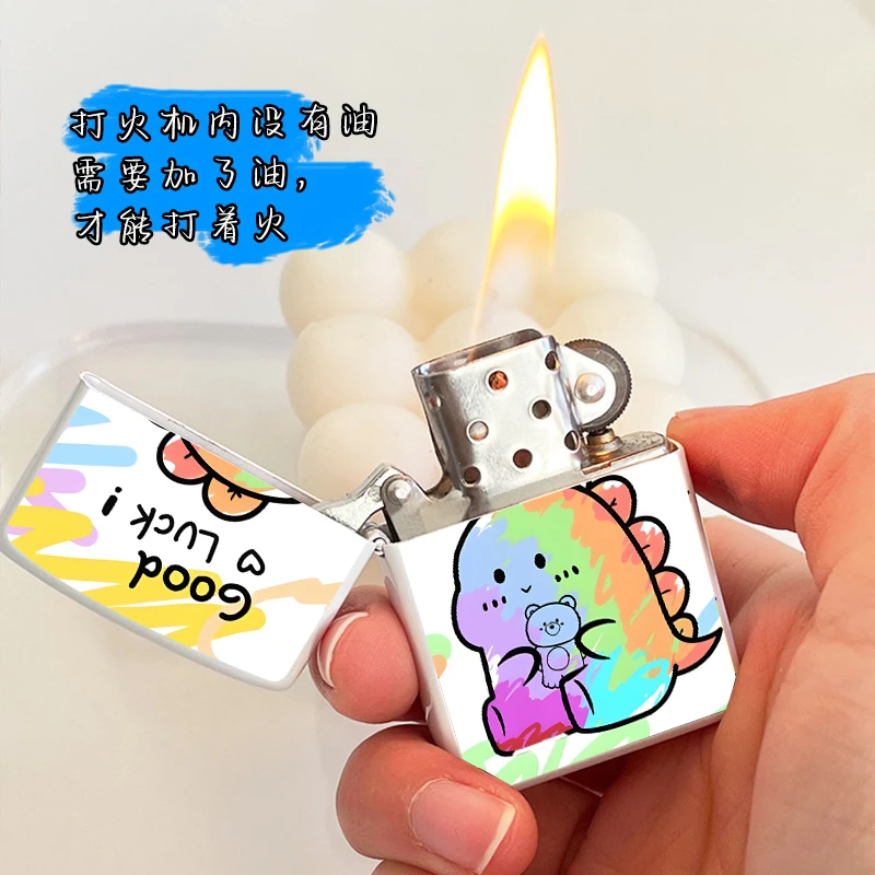 蜡笔小新煤油打火机创意网红潮流彩印卡通火机个性时尚送男友礼物