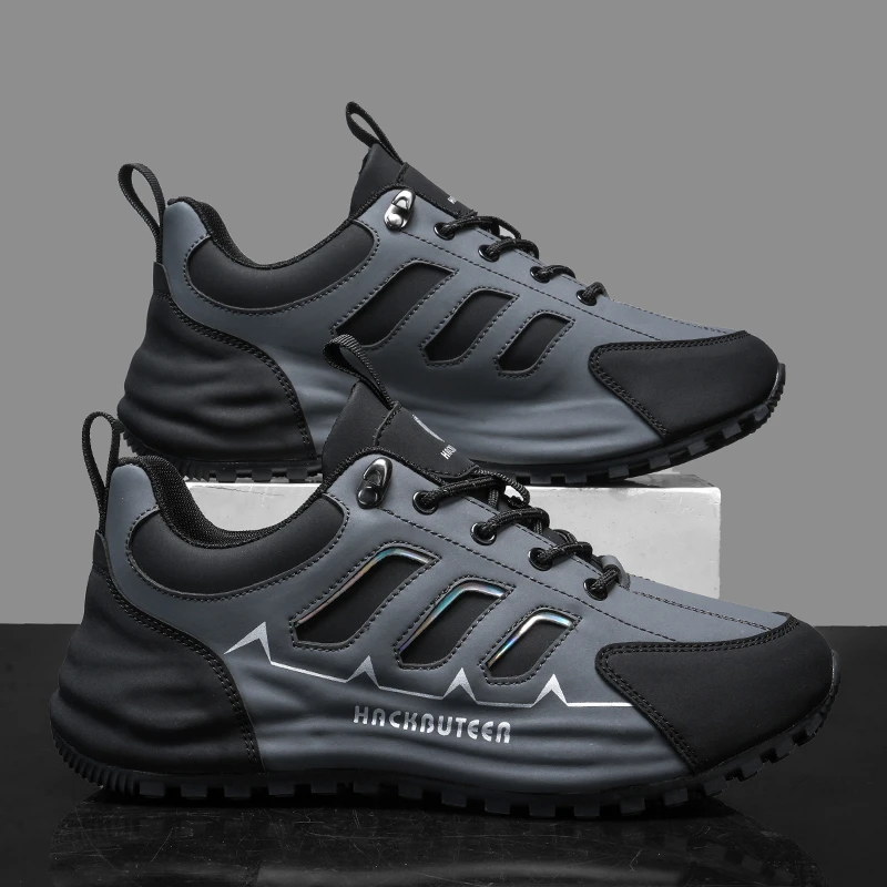 火枪手春季新款高端轻奢时尚皮面防水舒适情侣户外运动休闲帕拉鞋