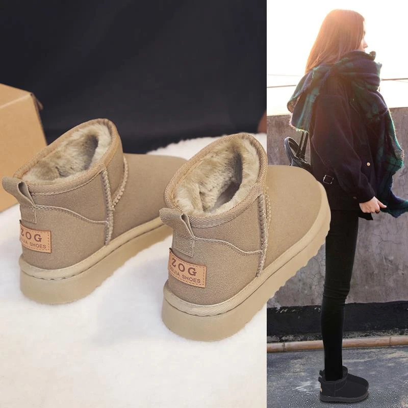 红蜻蜓牌雪地靴女冬季2023新款加绒加厚保暖棉鞋女款外穿女鞋女士