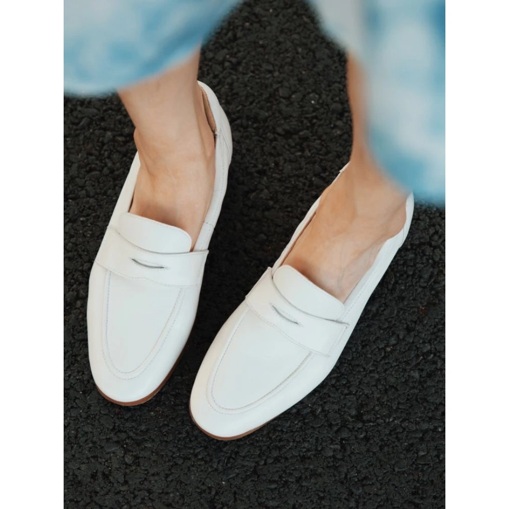 壹家shoes025001软糯羊皮小包子乐福2.5公分小枕头防磨脚防掉跟