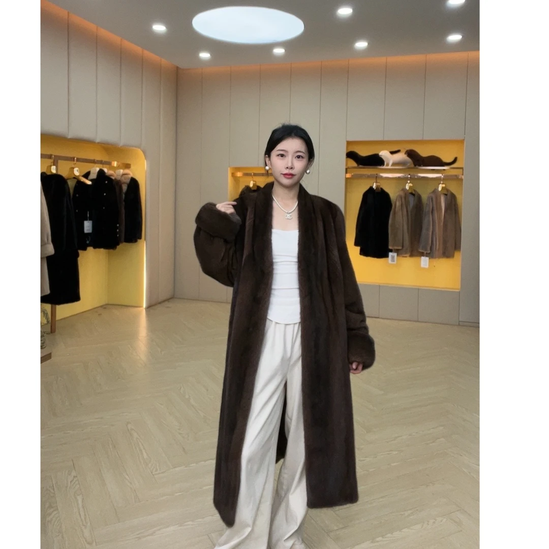 【梵诺莎】23009  2023秋冬海宁气质轻奢水貂皮草外套女