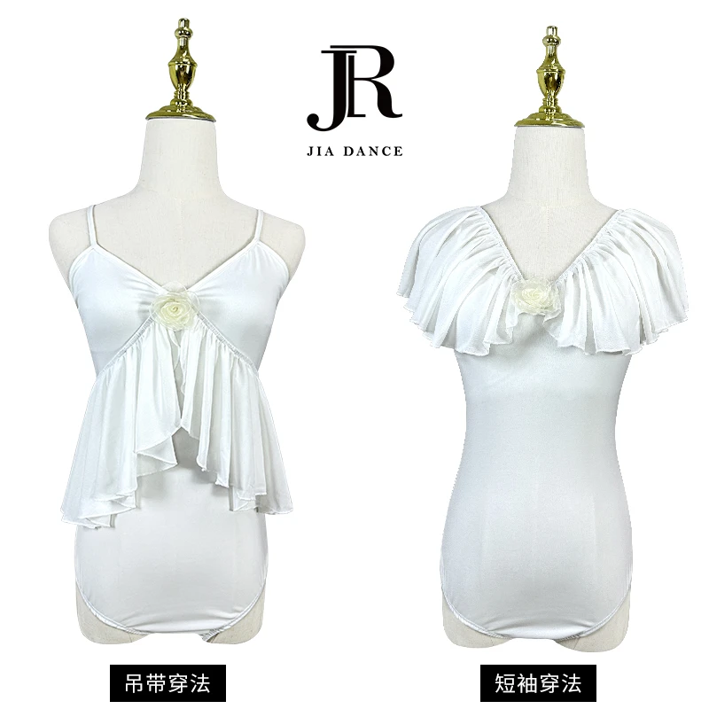 JR修身美背恰恰性感V领夏季伦巴时尚女显瘦舞服拉丁舞吊带R129