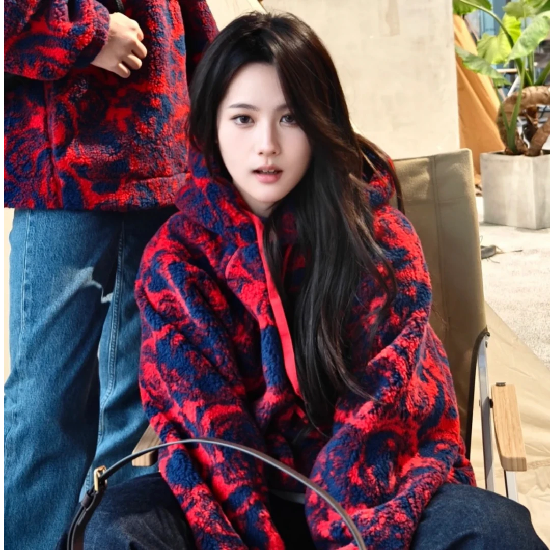 全新未使用 BURBERRY/博柏利 女士玫瑰连帽棉服外套 WSW20089