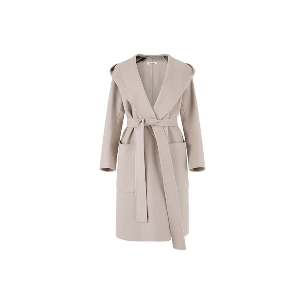 未使用 MaxMara priscilla 女士象牙米大衣 Woc20018