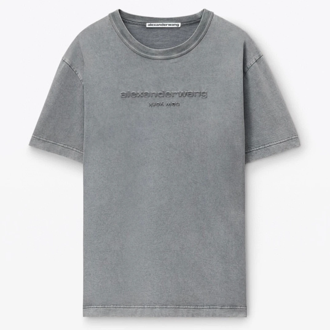 全新未使用  Alexanderwang 24新款压纹徽标T恤 Wts10113