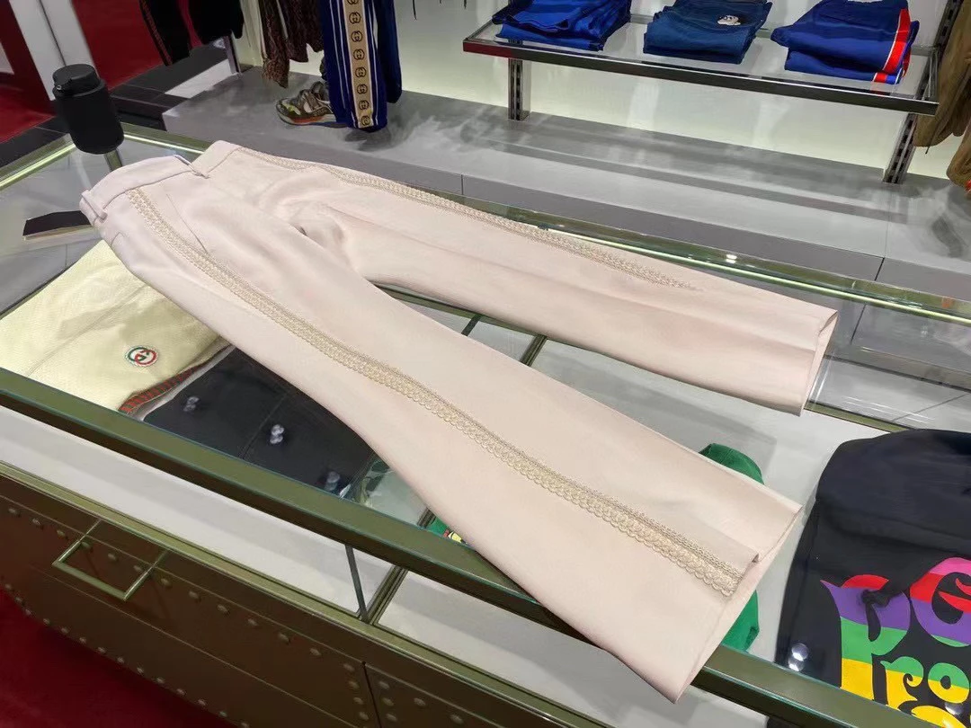 全新未使用 GUCCI/GUCCI Gucci 女士米白色休闲长裤 26