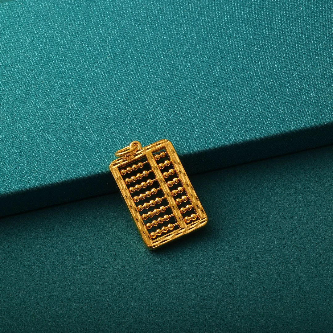 吊坠足银 足银吊坠 算盘吊坠时尚百搭复古