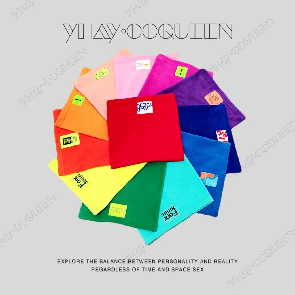 【围脖】2024年秋冬新款彩色字母徽章休闲时尚潮牌防寒保暖ESS56